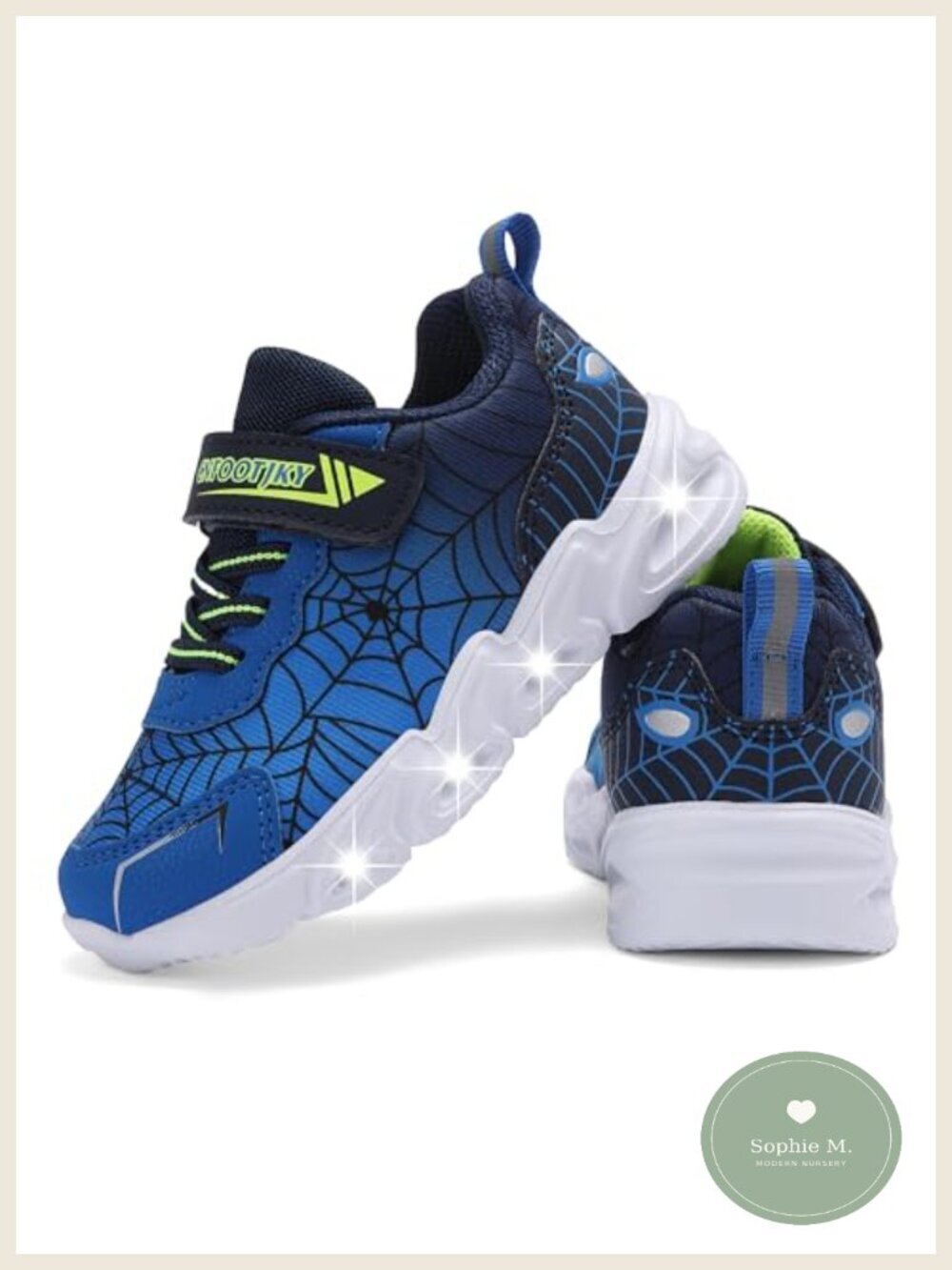 Toddler Boys Light Up Sneakers LED Flashing Breathable Mesh Walking Shoes